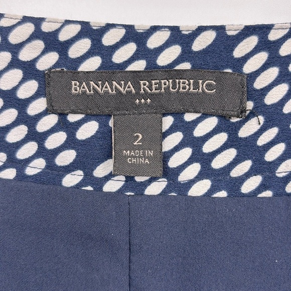 Banana Republic Factory Handkerchief Skirt Blue & White Polka Dot Women’s Size 2 - Picture 4 of 9